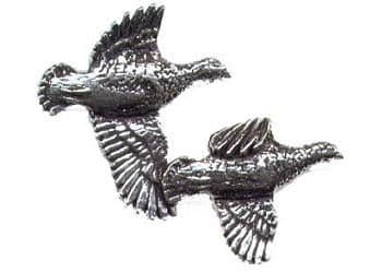 Pewter Flying Partridges Badge
