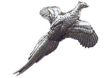 Pewter flying Pheasant Badge