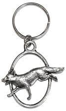 Pewter Fox Keyring