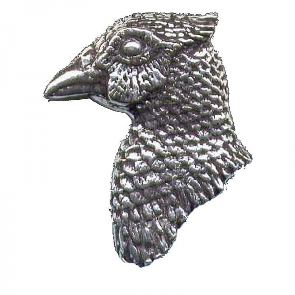 Pewter Pheasant Head Badge