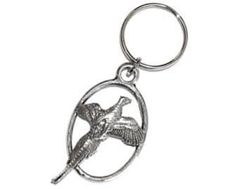 Pewter Pheasant Keyring