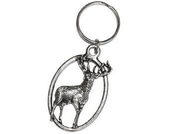 Pewter Stag Keyring