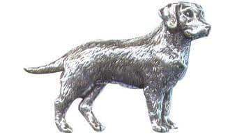 Pewter Standing Labrador Badge