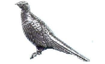 Pewter Standing Pheasant Badge