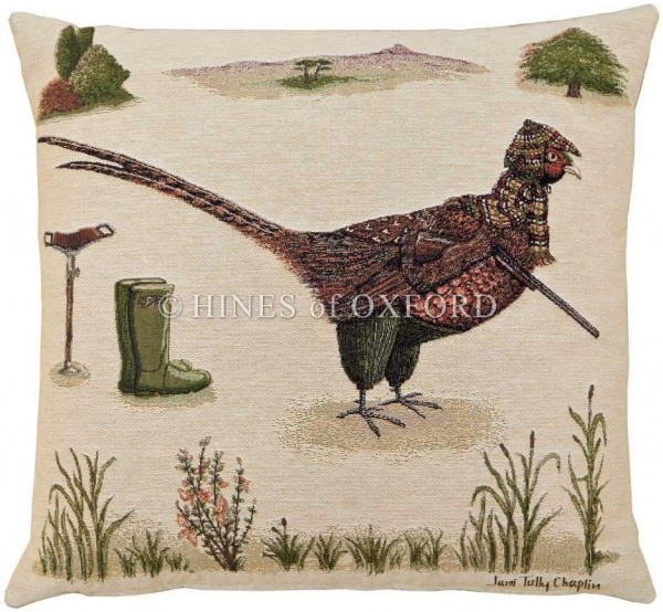 Phillip Pheasant the Gamekeeper - Fine Tapestry Cushion