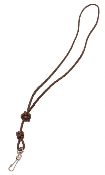 Plaited Brown Leather Lanyard By Bisley
