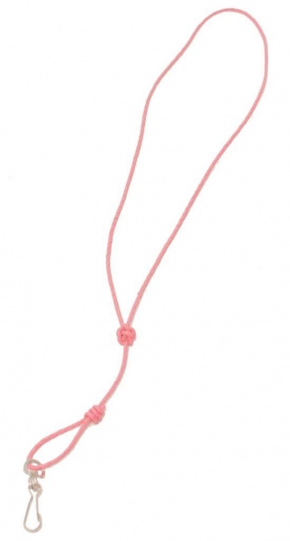 Plaited Pink Leather Lanyard By Bisley
