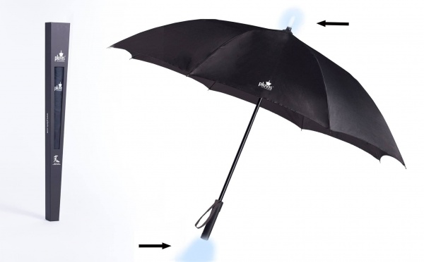 Pluvis Illuminated Umbrella Black Canopy