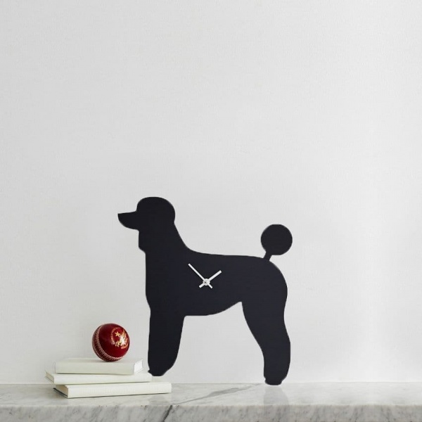 POODLE CLOCK WITH WAGGING TAIL