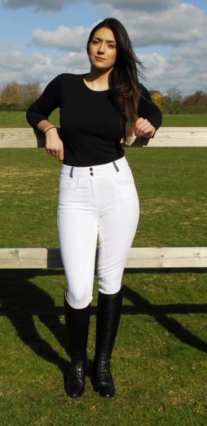 Rhinegold Elite Contrast Stitch Breeches