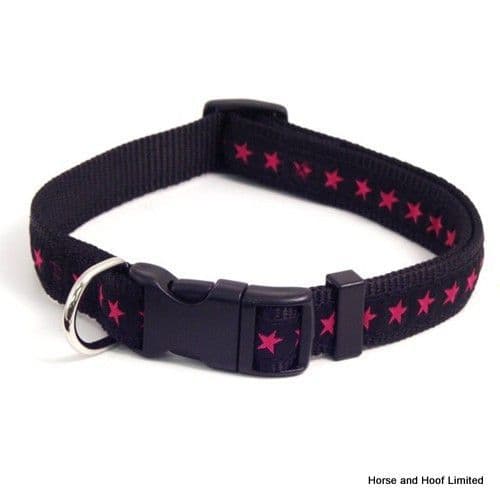 Rosewood Black & Hot Pink Star Collar