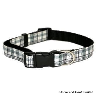 Rosewood Check Dog Collar