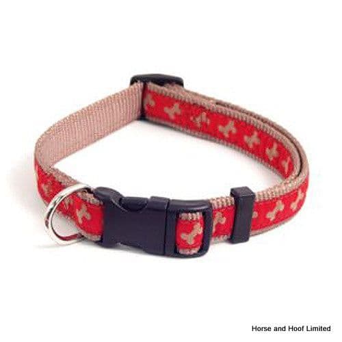 Rosewood Red & Beige Bone Collar