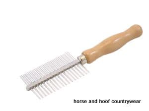 Smart Grooming Mane Comb Double Sided Wooden Handle