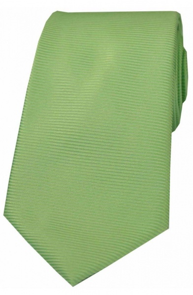 Soprano Horizontal Ribbed Polyester Woven Country Tie - Lime Green