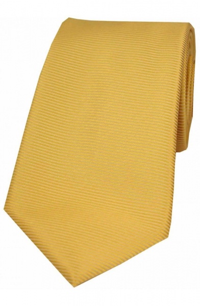 Soprano Horizontal Ribbed Polyester Woven Country Tie - Sunshine Yellow