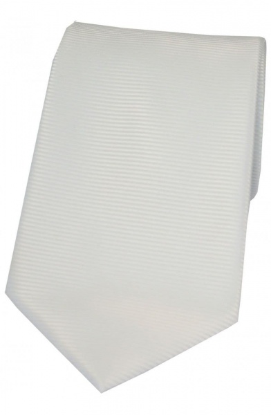 Soprano Horizontal Ribbed Polyester Woven Country Tie - White