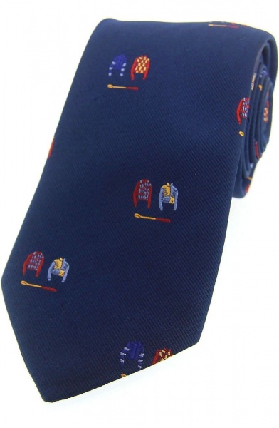 Soprano Jockey Colours Woven Silk Country Tie - Blue