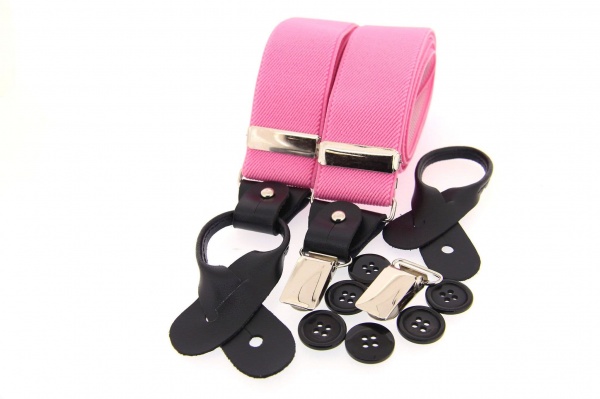 Soprano Luxury Plain Country Braces - Pink