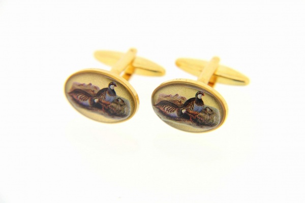 Soprano Oval Partridge Country Cufflinks