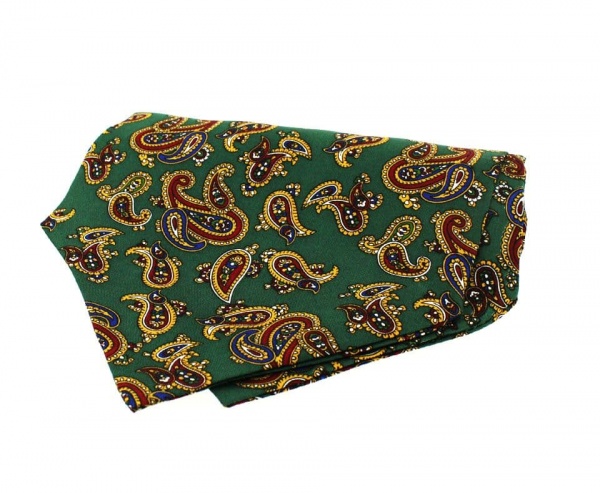 Soprano Paisley Forest Green Silk Country Cravat