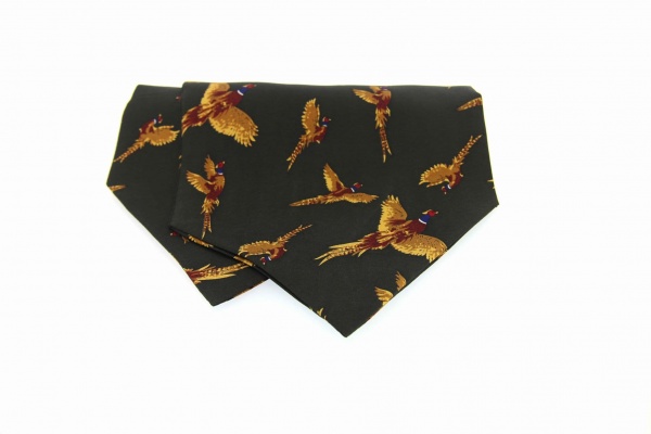 Soprano Pheasant Country Green Silk Country Cravat