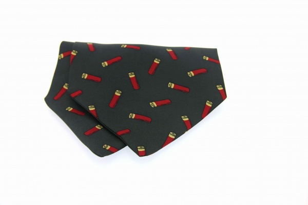 Soprano Red Shotgun Cartridge Green Silk Country Cravat