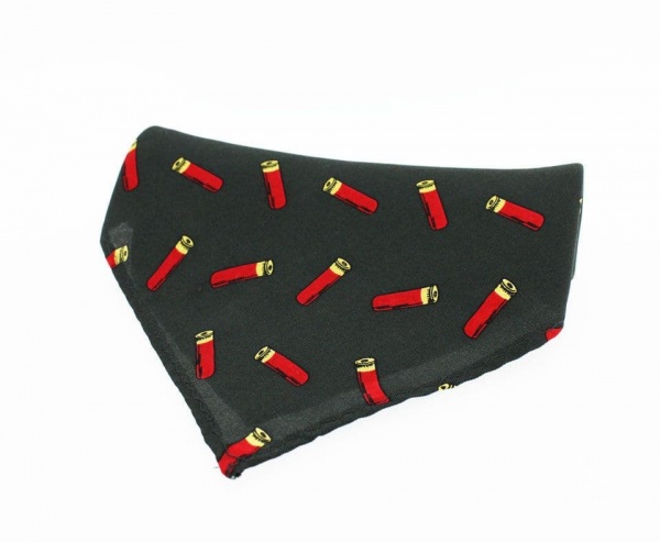 Soprano Red Shotgun Cartridge Silk Twill Pocket Country Handkerchief - Green