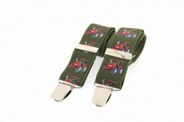 Soprano Red Tractor Country Braces - Green