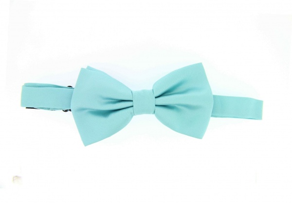 Soprano Satin Pre-Tied Cyan Country Silk Bow Tie