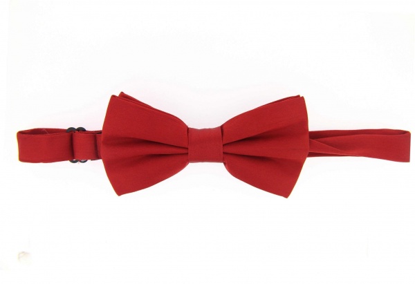 Soprano Satin Pre-Tied Red Country Silk Bow Tie