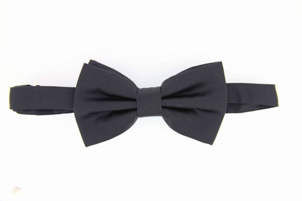 Soprano Satin Pre-Tied Slate Grey Country Silk Bow Tie