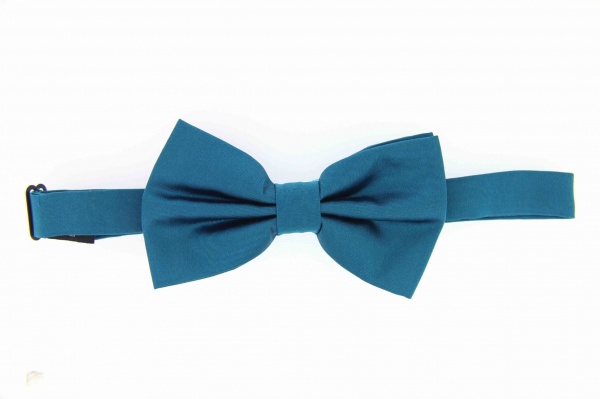 Soprano Satin Pre-Tied Teal Country Silk Bow Tie