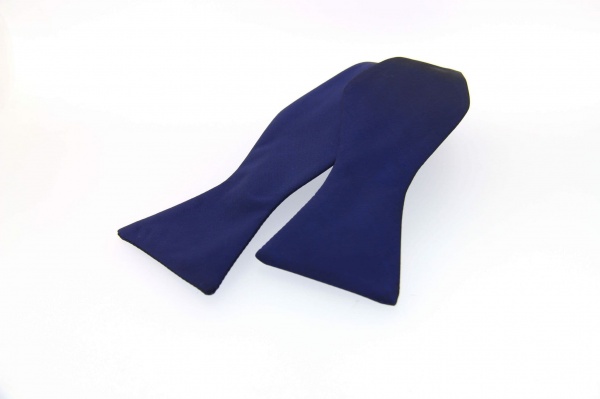 Soprano Satin Self-Tie Navy Country Silk Bow Tie