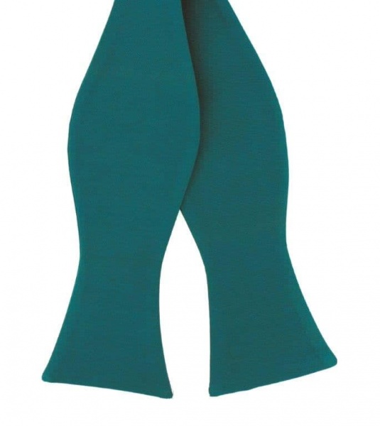 Soprano Satin Self-Tie Teal Country Silk Bow Ties