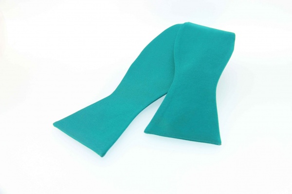 Soprano Satin Self-Tie Turquoise Country Silk Bow Tie