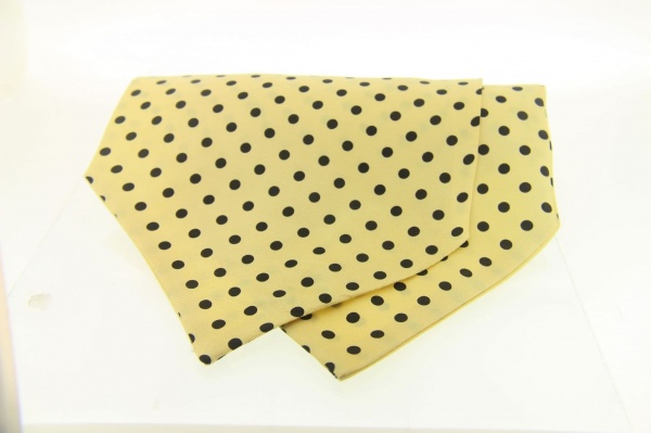 Soprano Yellow with Black Spots Silk Country Cravat