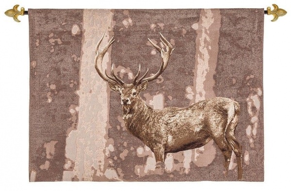 Stately Stag - Fine Woven Tapestry Wallhanging
