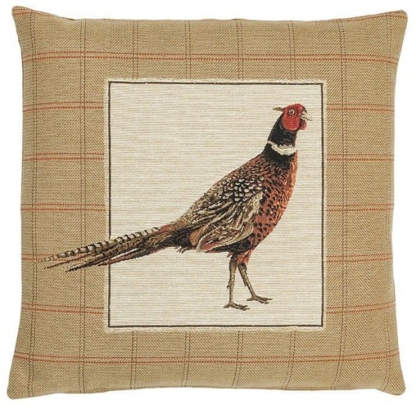 Strutting Pheasant Left - Fine Tapestry Cushion