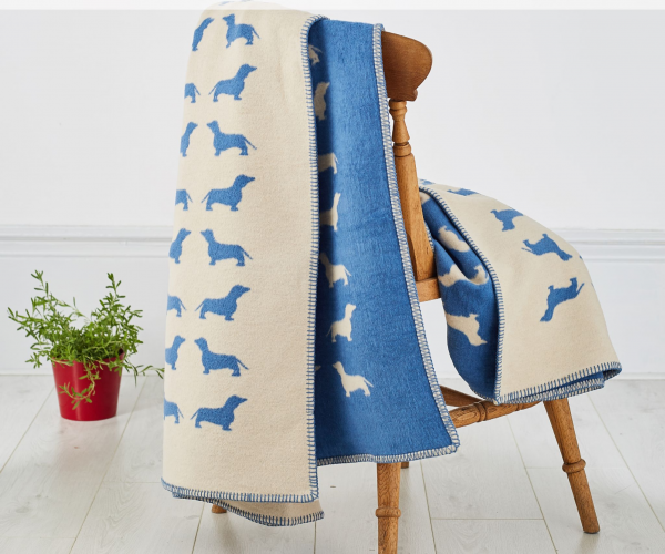 The Labrador Company Blanket - Blue Dachshund