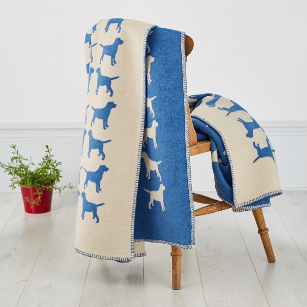 The Labrador Company Blanket - Blue Labrador