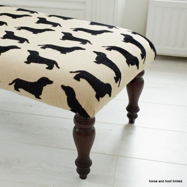 The Labrador Company Eaton Oblong Footstool - Dachshund