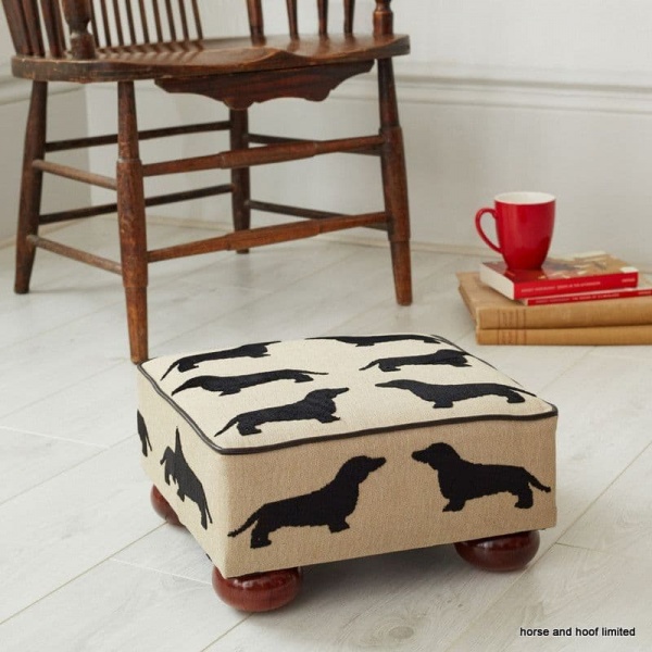 The Labrador Company Eaton Small Footstool - Dachshund