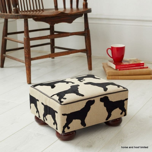 The Labrador Company Eaton Small Footstool - Spaniel