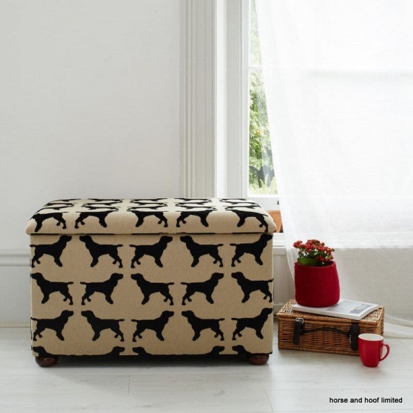 The Labrador Company Large Eaton Storage Ottoman - Spaniel