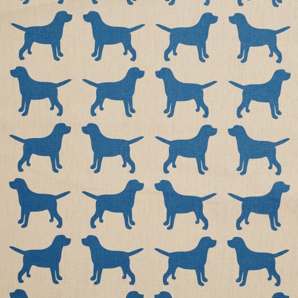 The Labrador Company Printed Cotton Drill - Blue Labrador