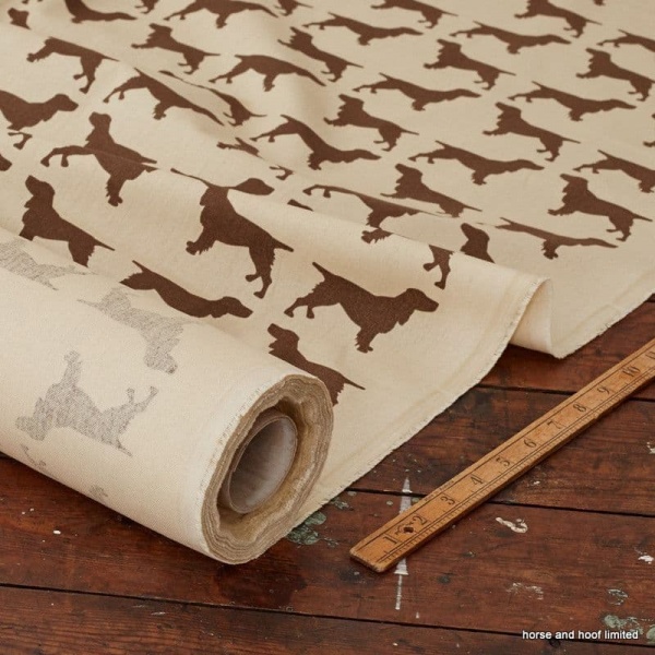 The Labrador Company Printed Cotton Drill - Brown Spaniel