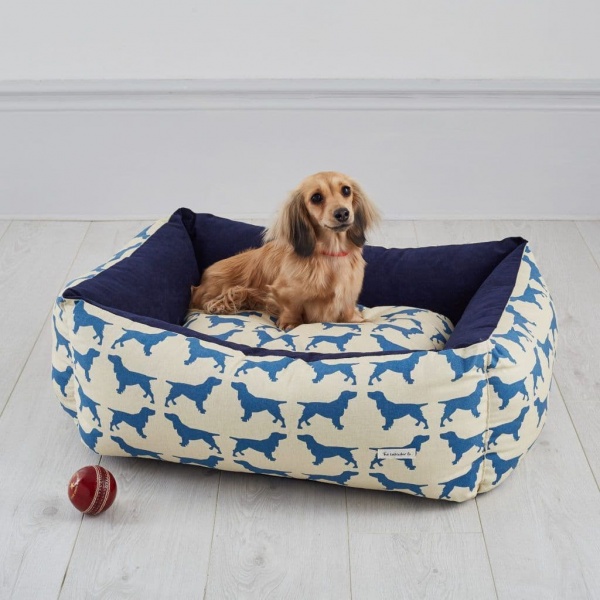 The Labrador Company Small Dog Bed - Blue Spaniel