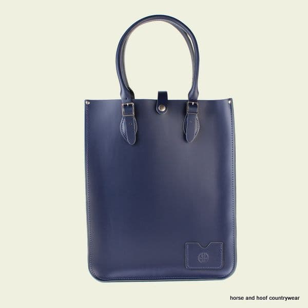 Traditional Hand Crafted British Vintage Leather Tote Bag - Loch Blue