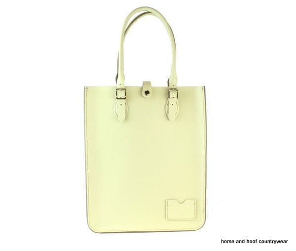 Traditional Hand Crafted British Vintage Leather Tote Bag - Sherbet Lemon